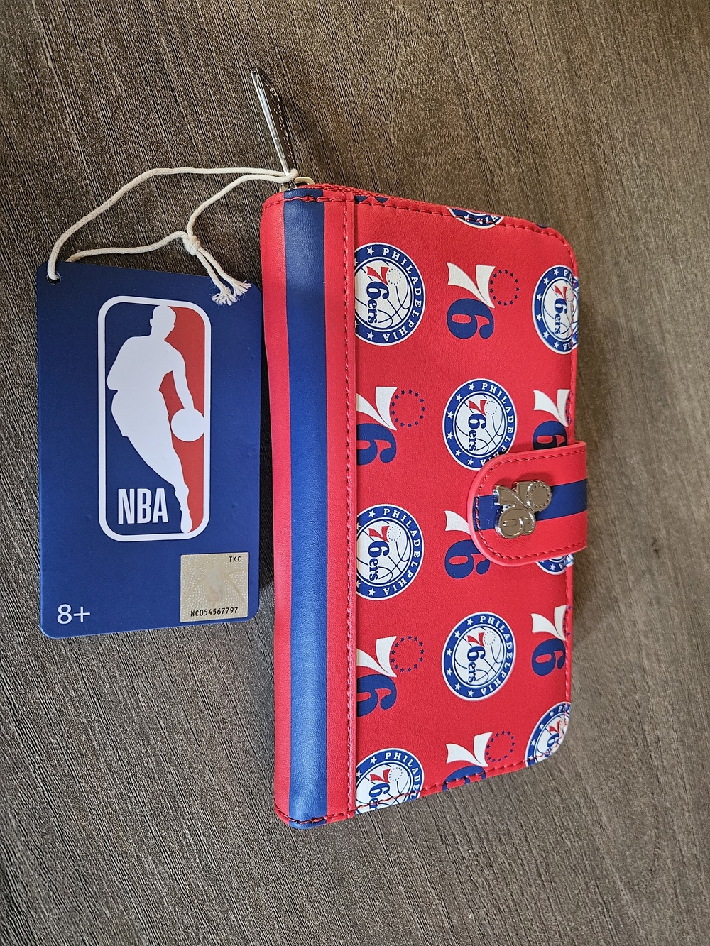 Loungefly NBA Philadelphia 76ers Red & Blue Zip Wallet